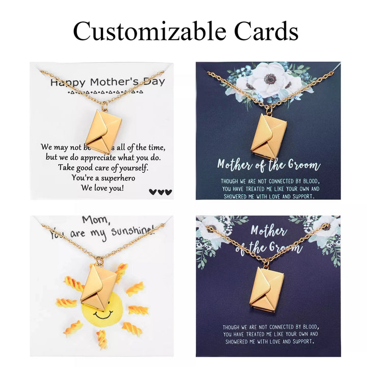 ValentineDay Love Letter Necklace With Rose Gift Box - Gsolva