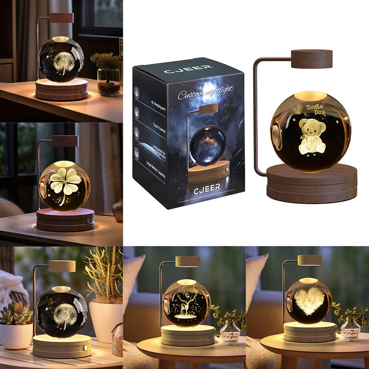 Cosmic Dinosaur Crystal Ball Night Light – Perfect Birthday Gift - Gsolva